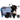 Super Combo Coche de lujo tipo moisés Negro + porta bebé + Cuna Corral Azul + juguetes movibles