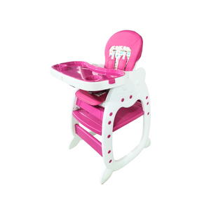 Comedor para Bebé color Rosa, 2 En 1 Tipo Escritorio