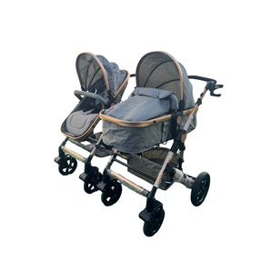 Coches Gemelar Tipo Moisés Color Gris 588LY-2